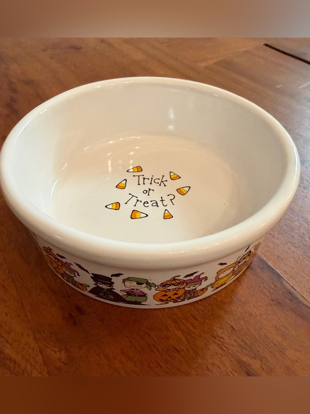 Vintage Goblins Ursula Dodge Signature Halloween Stoneware Dog Cat Pet Bowl 4.5"